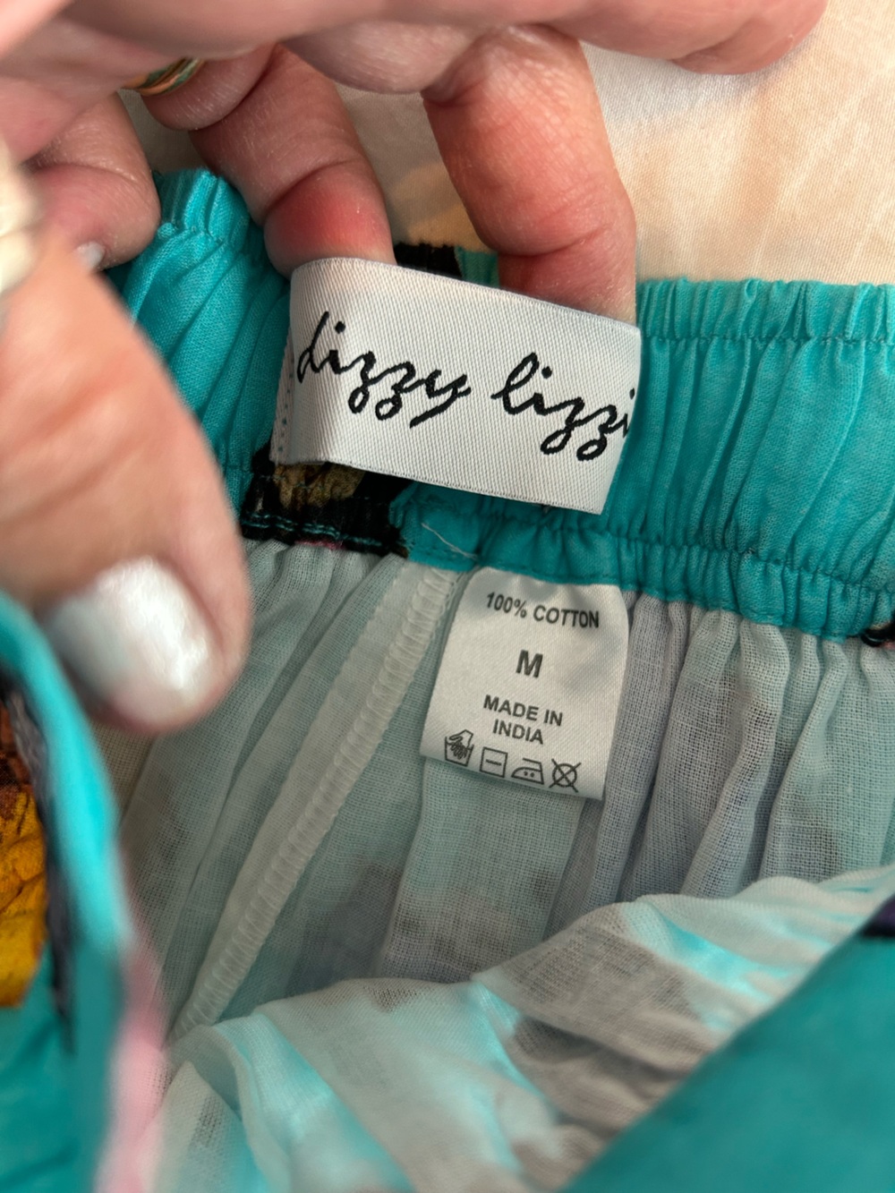 Dizzy-Lizzie Woodstock Turquoise Butterfly Flounce Skirt - Picture 9 of 9
